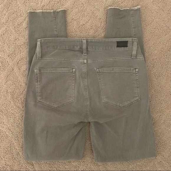 Paige Verdugo Ankle army green jeans 27 - Picture 4 of 10